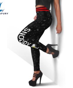 Animated Snoopy Dog Pattern Hoodie And Leggings Set