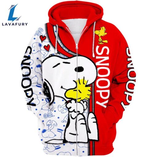 Animated Snoopy Dog Pattern Hoodie And Leggings Set