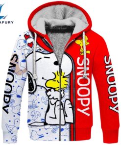 Animated Snoopy Dog Pattern Hoodie And Leggings Set