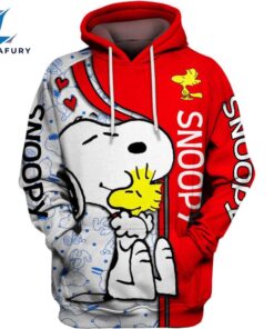 Animated Snoopy Dog Pattern Hoodie And Leggings Set