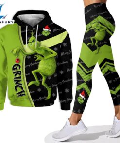 Any Name - Grinch Personalized Hoodie and Leggings