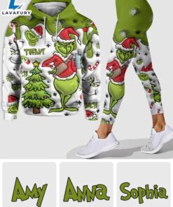 Any Name - Personalized Grinch Hoodie and Leggings