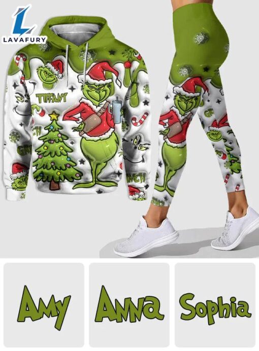 Any Name – Personalized Grinch Hoodie and Leggings