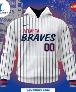 Atlanta Braves White Pullover Hoodie