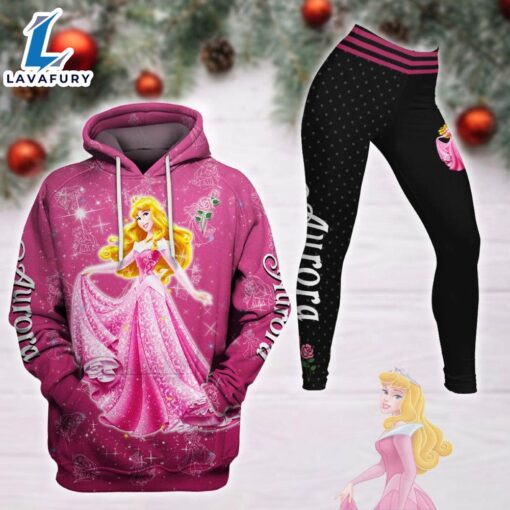 Aurora Princess Cartoon Hoodie And Leggings Set