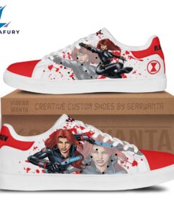 Avengers Black Widow Cartoon Stan Smith Shoes For Kid