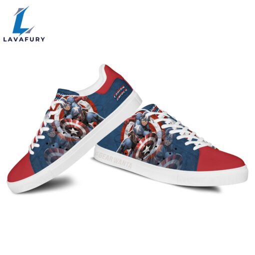 Avengers Captain America Cartoon Stan Smith Shoes For Kid