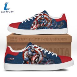 Avengers Captain America Cartoon Stan Smith Shoes For Kid