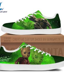 Avengers Groot Cartoon Stan Smith Shoes For Kid