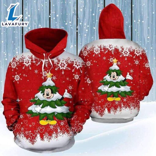 Best Christmas Ever Mickey Mouse Cosplay Xmas Tree Hoodie 3D Printed – Shirts Gift for Mickey Lovers