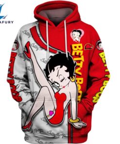 Betty Boop Pattern Hoodie And Leggings Set