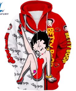 Betty Boop Pattern Hoodie And Leggings Set