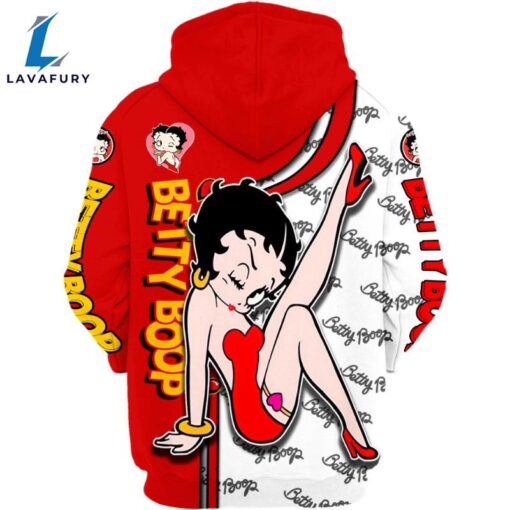 Betty Boop Pattern Hoodie And Leggings Set