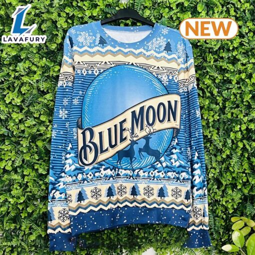 Blue Moon Beer Ugly Christmas Sweater