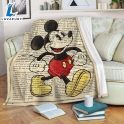 Book Page Mickey Disney Blanket