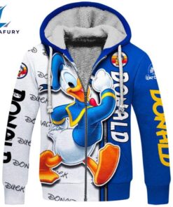 Cartoon Character Donald Duck Hoodie And Leggings Set