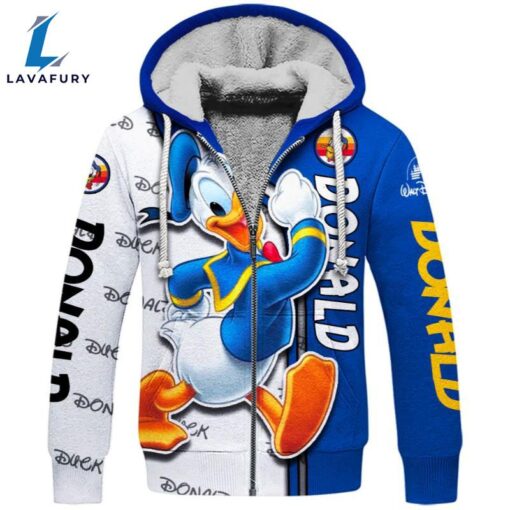 Cartoon Character Donald Duck Hoodie And Leggings Set