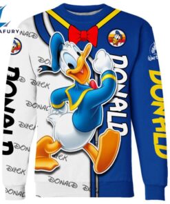 Cartoon Character Donald Duck Hoodie And Leggings Set