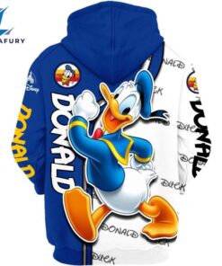 Cartoon Character Donald Duck Hoodie And Leggings Set