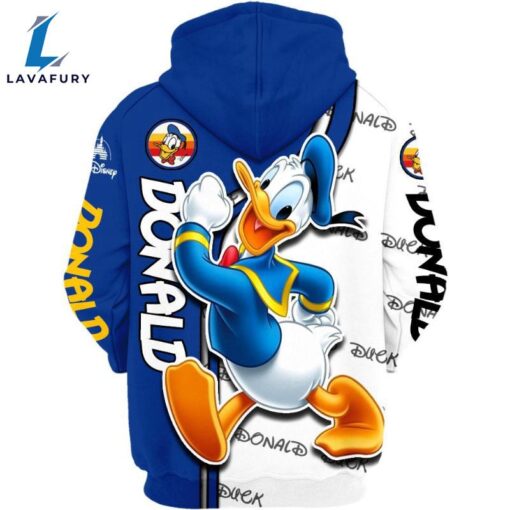 Cartoon Character Donald Duck Hoodie And Leggings Set