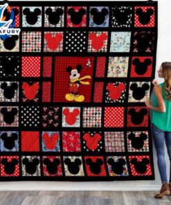 Checkerboard Style Mickey Mouse Blanket