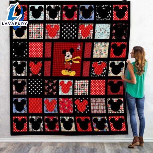 Checkerboard Style Mickey Mouse Blanket