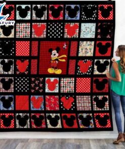 Checkerboard Style Mickey Mouse Blanket