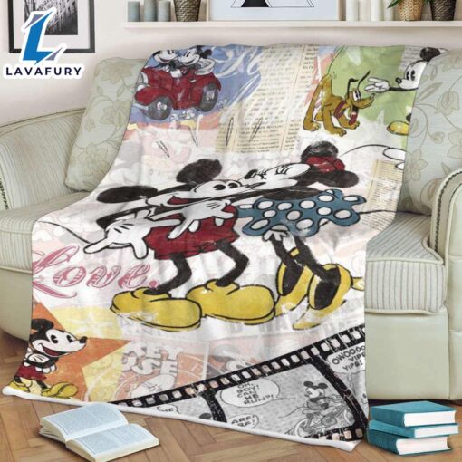 Christmas Disney Mickey And Minnie Blanket