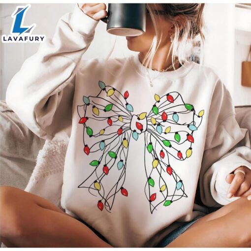 Christmas Light Bow, Christmas Coquette Bow Design shirt