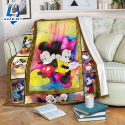 Colorful Mickey & Minnie Blanket