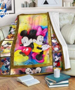 Colorful Mickey & Minnie Blanket