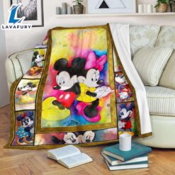 Colorful Mickey & Minnie Blanket