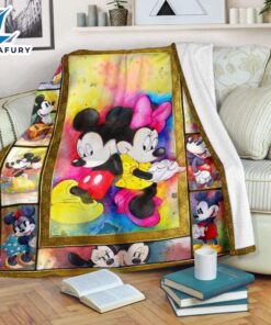 Colorful Mickey & Minnie Blanket