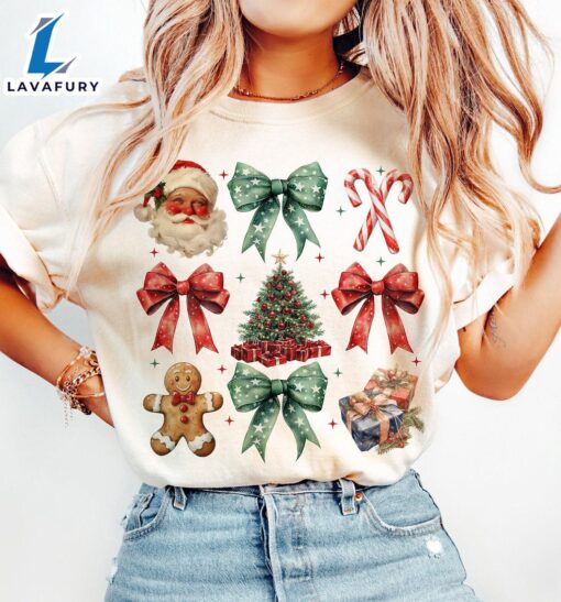 Coquette Christmas, Coquette Bow, Christmas sublimation shirt