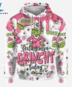 Custom Any Name Feeling Extra Grinch Today - Personalized Stole Christmas Hoodie and Leggings