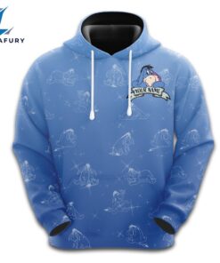 Custom Cartoon Themed Eeyore Hoodie And Leggings Set