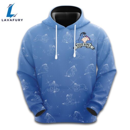 Custom Cartoon Themed Eeyore Hoodie And Leggings Set