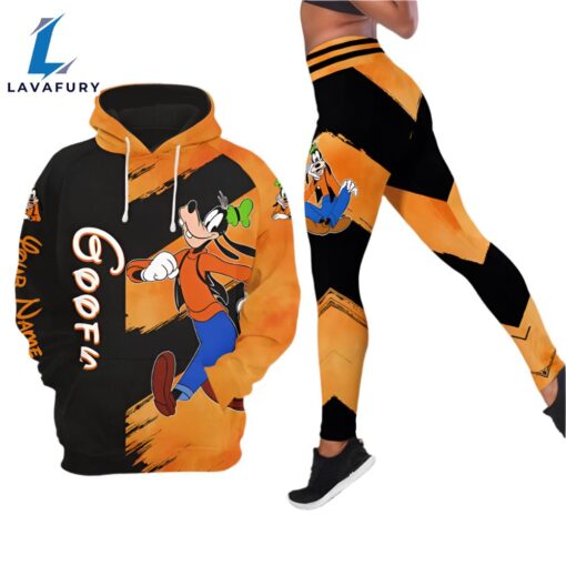 Custom Name Goofy Pattern Hoodie And Leggings Set