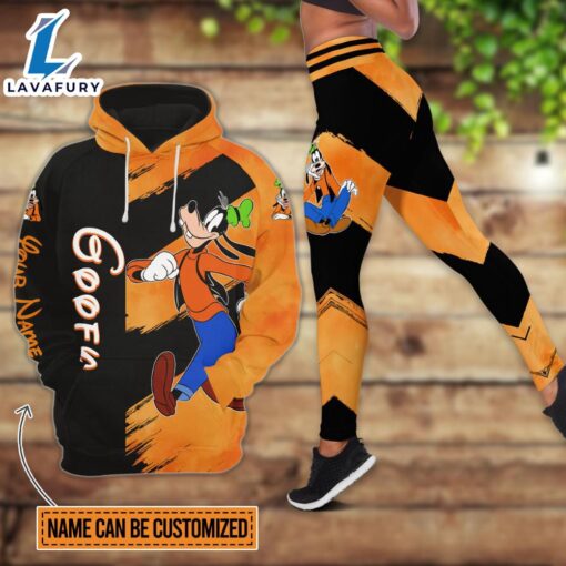 Custom Name Goofy Pattern Hoodie And Leggings Set