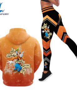 Custom Name Goofy Rock Paper Hoodie And Leggings Set