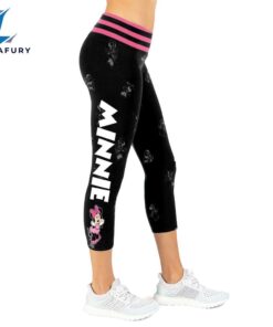 Custom Name Just A Girl Minnie Mouse Hoodie And Capris Leggings Set