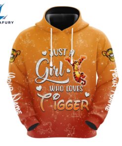 Custom Name Just A Girl Tigger Hoodie And Capris Leggings Set