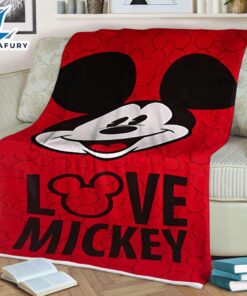 Custom Name Love Mickey Blanket