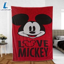 Custom Name Love Mickey Blanket