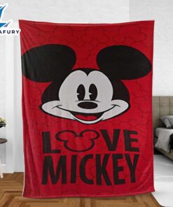 Custom Name Love Mickey Blanket