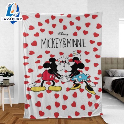 Custom Name Mickey And Minnie Blanket