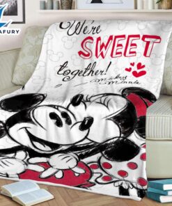 Custom Name Mickey And Minnie Mouse Blanket