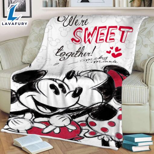 Custom Name Mickey And Minnie Mouse Blanket