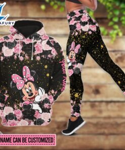 Custom Name Minnie Floral Hoodie…