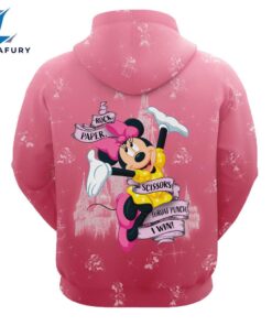 Custom Name Minnie Mouse Rock Paper Hoodie And Leggings Set